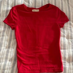 Red Short Sleeve Top